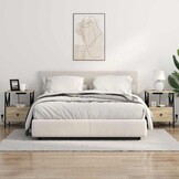 vidaXL Nachtkastje 2 st Sonoma Eiken 41,5 x 40,5 x 55 cm Bewerkt hout