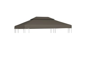 vidaXL Prieeldak 2-laags 4x3m Taupe 34% Korting