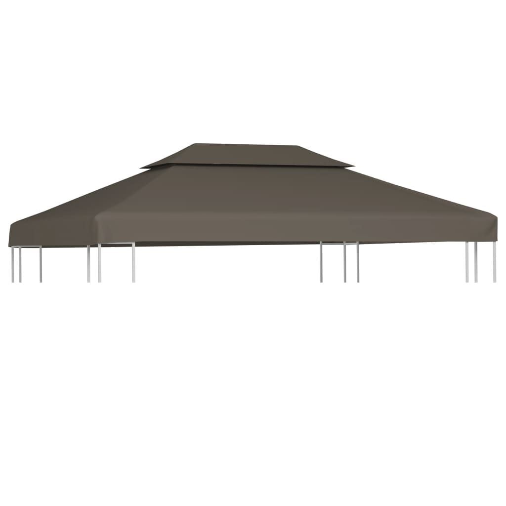 vidaXL Prieeldak 2-laags 4x3m 310 g/m² taupe