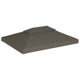 vidaXL Prieeldak 2-laags 4x3m 310 g/m² taupe