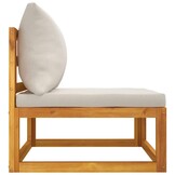 vidaXL 2-delige Loungeset met kussens massief acaciahout