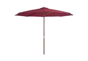Parasol Bordeauxrood 350cm Hout 54% Korting