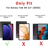 Toetsenbordhoes Samsung Galaxy Tab S9 11 inch met Trackpad, Verlichting, QWERTZ, S Pen Houder, Magnetisch, Afneembaar & Verstelbare Standaard