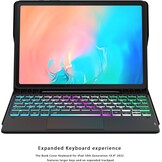 Toetsenbordhoes Samsung Galaxy Tab S9 11 inch met Trackpad, Verlichting, QWERTZ, S Pen Houder, Magnetisch, Afneembaar & Verstelbare Standaard