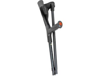 PEPE Mobility - Opvouwbare kruk voor volwassenen, enkele (x1 eenheid, open manchet), elleboog, opvouwbaar voor dames en heren, aluminium wandelen - Maat 1 stuk