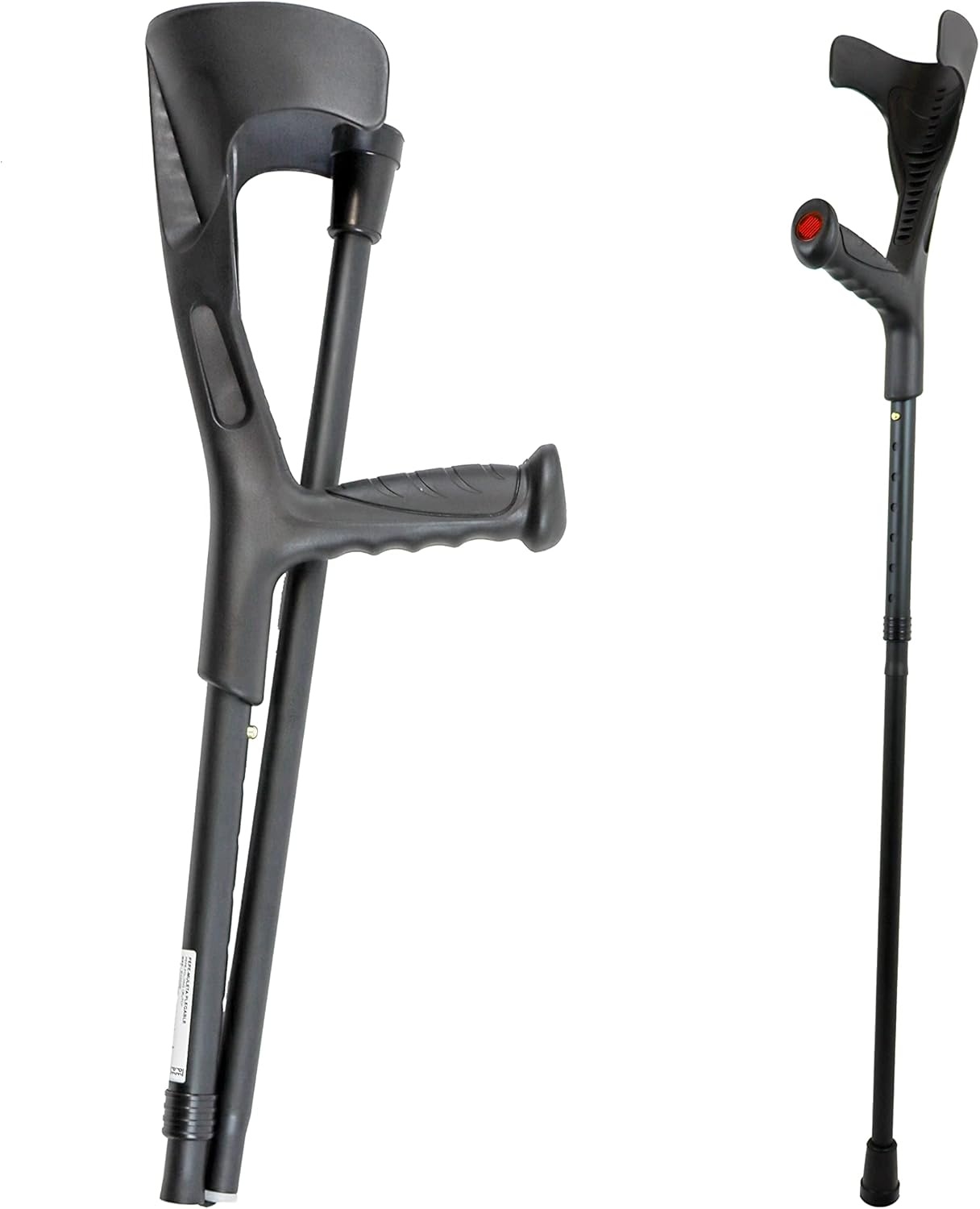 PEPE Mobility - Opvouwbare kruk voor volwassenen, enkele (x1 eenheid, open manchet), elleboog, opvouwbaar voor dames en heren, aluminium wandelen - Maat 1 stuk