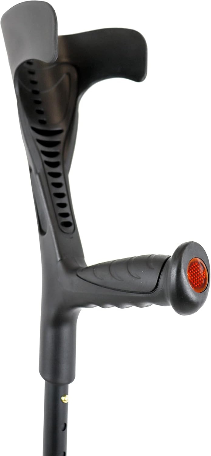 PEPE Mobility - Opvouwbare kruk voor volwassenen, enkele (x1 eenheid, open manchet), elleboog, opvouwbaar voor dames en heren, aluminium wandelen - Maat 1 stuk