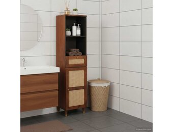 vidaXL Dressoir met lade Bruin 38 x 33,5 x 160 cm Massief Mango Hout