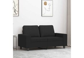 VidaXL Tweezitsbank Stof Zwart - 120 cm breed - 47% Korting!