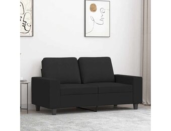 VidaXL Tweezitsbank Zwart - 120 cm Breed - Stof - 41% Korting