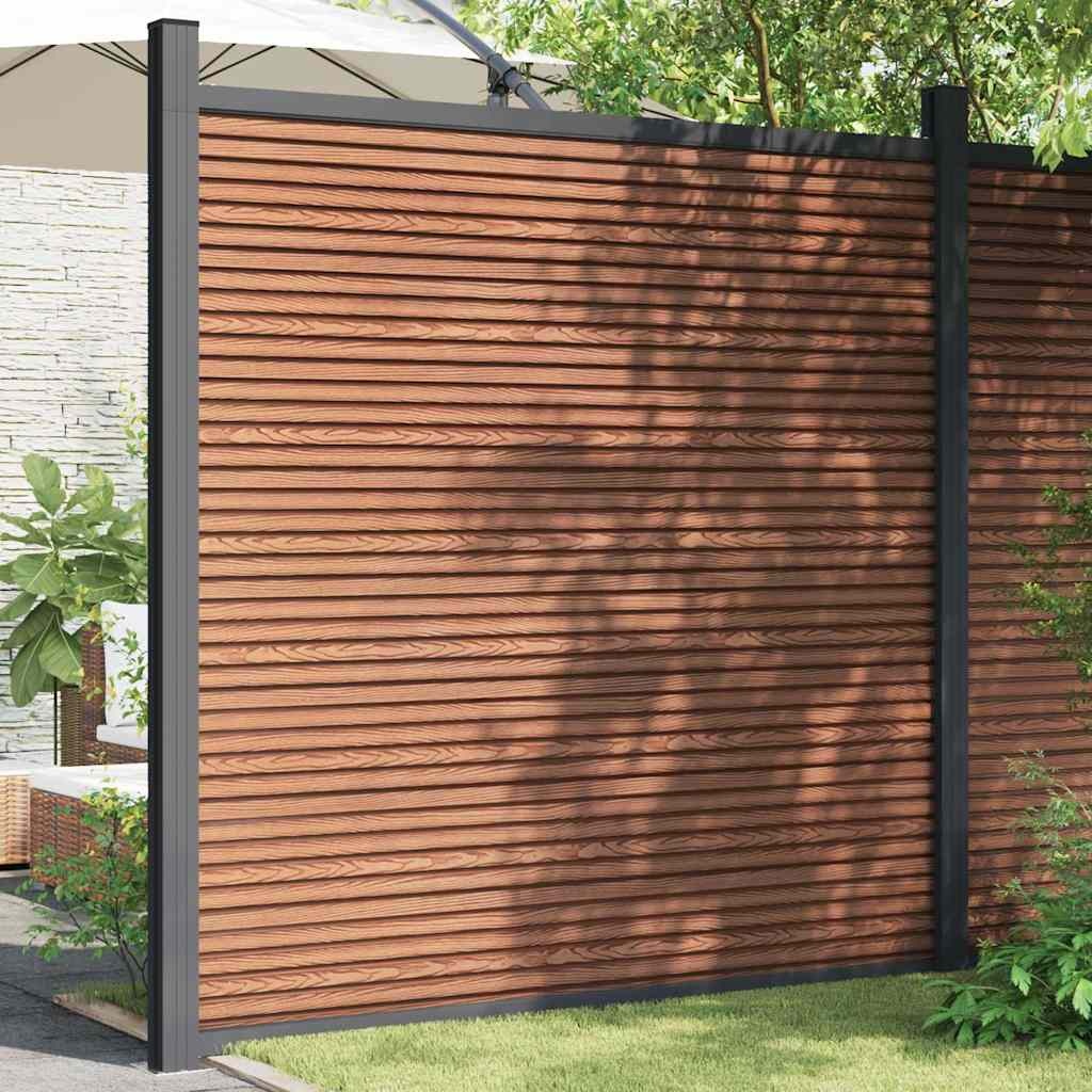 vidaXL Schuttingpaneel 180x186 cm HKC bruin