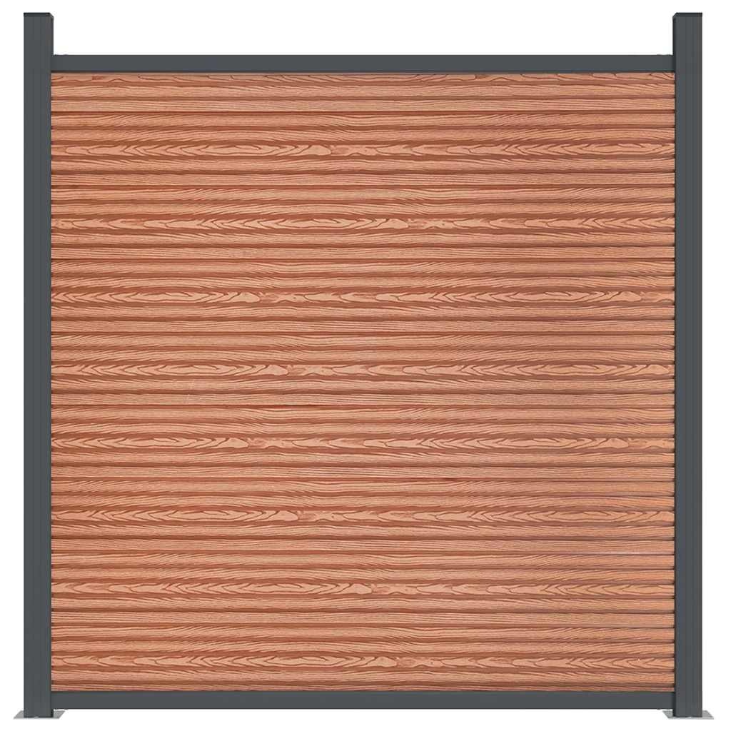 vidaXL Schuttingpaneel 180x186 cm HKC bruin