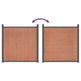 vidaXL Schuttingpaneel 180x186 cm HKC bruin