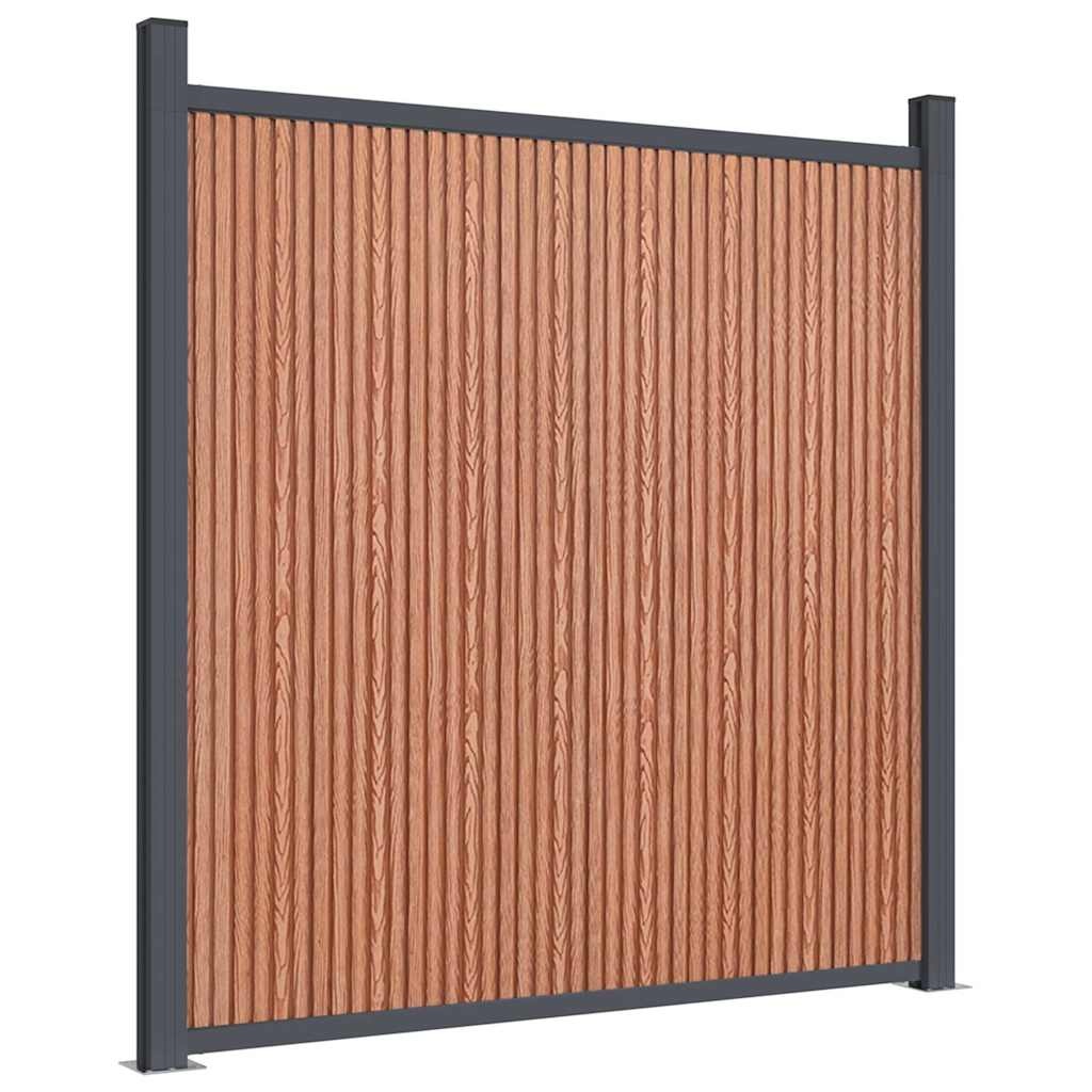 vidaXL Schuttingpaneel 180x186 cm HKC bruin