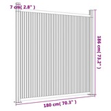 vidaXL Schuttingpaneel 180x186 cm HKC bruin