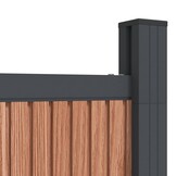 vidaXL Schuttingpaneel 180x186 cm HKC bruin