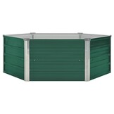 vidaXL Plantenbak verhoogd 129x129x46 cm gegalvaniseerd staal groen