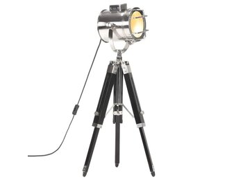 vidaXL Vloerlamp driepoot 69 cm massief mangohout zwart