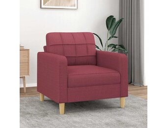 vidaXL Fauteuil 60 cm stof wijnrood