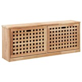 vidaXL Schoenenopbergbank 94x20x38 cm massief walnotenhout