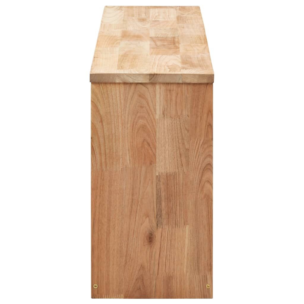vidaXL Schoenenopbergbank 94x20x38 cm massief walnotenhout