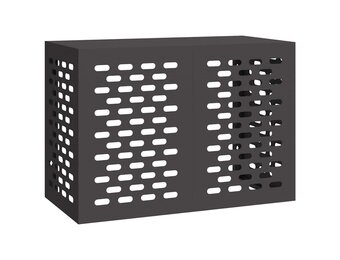 vidaXL Airconditioner hoes Zwart 100 x 50 x 70 cm Staal