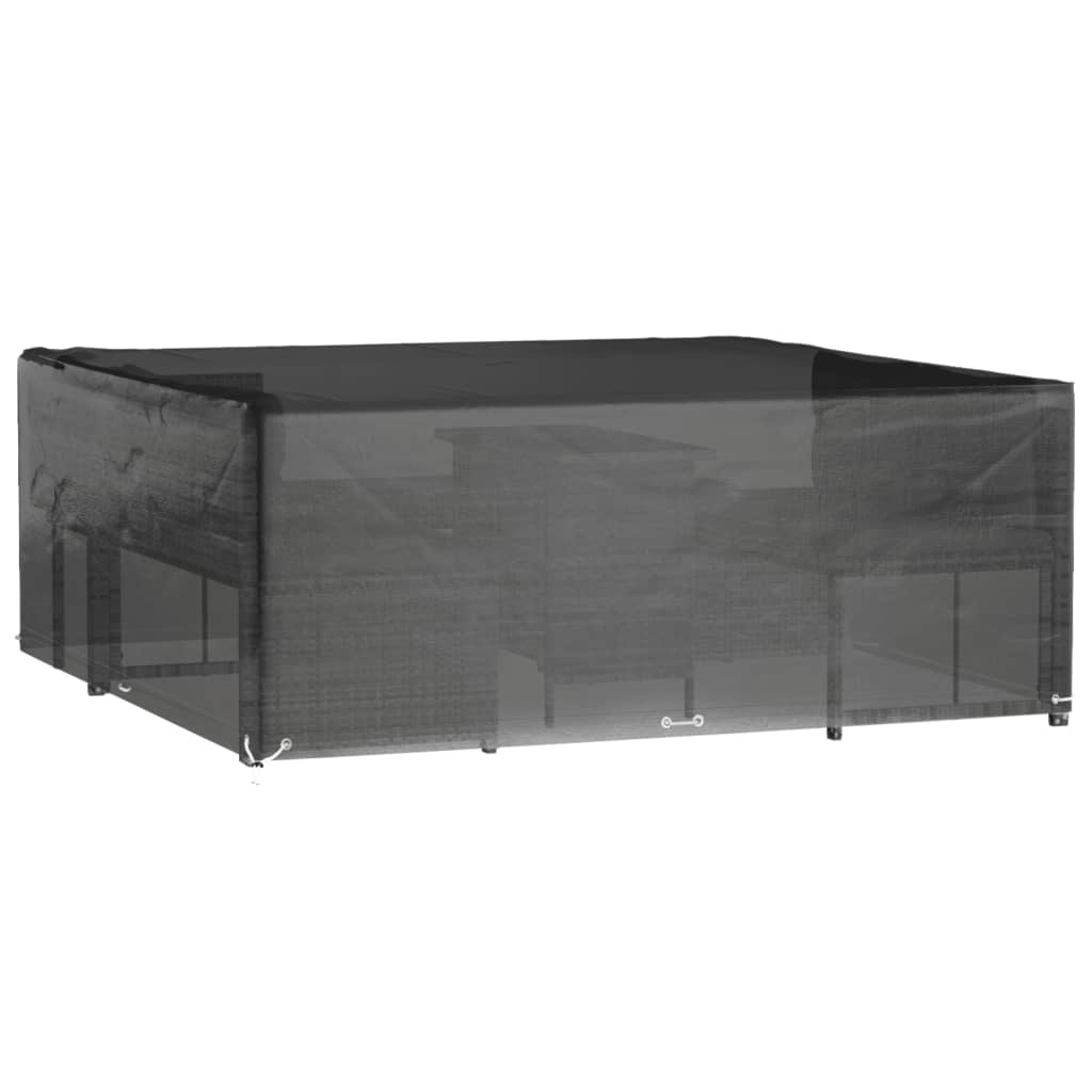 vidaXL Tuinmeubelhoezen met 16 oogjes vierkant 250x250x90 cm