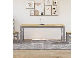 Grijze Eettafel Massief Grenenhout 180x90 cm - 47% Korting