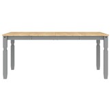 vidaXL Eettafel Corona 180x90x75 cm massief grenenhout grijs