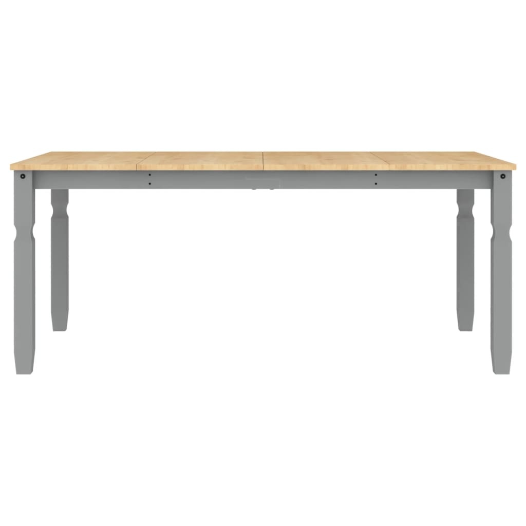 vidaXL Eettafel Corona 180x90x75 cm massief grenenhout grijs