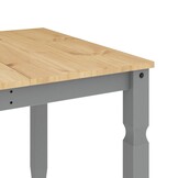 vidaXL Eettafel Corona 180x90x75 cm massief grenenhout grijs