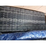 vidaXL Tuinbank 3-zits met kussens poly rattan grijs