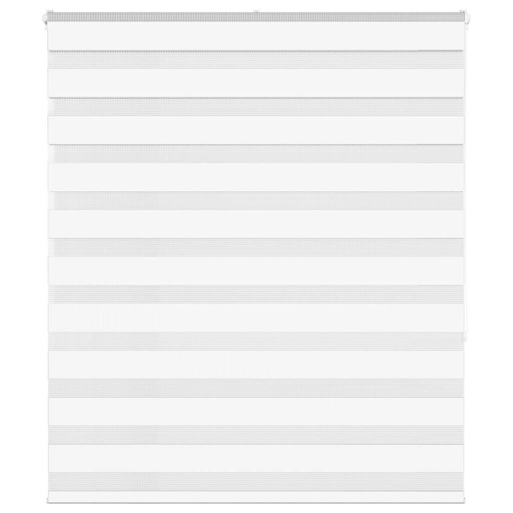 vidaXL Zebra rolgordijn 130x150 cm stofbreedte 125,9cm polyester wit
