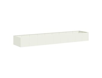 vidaXL Plantenbak 360x80x40 cm staal wit