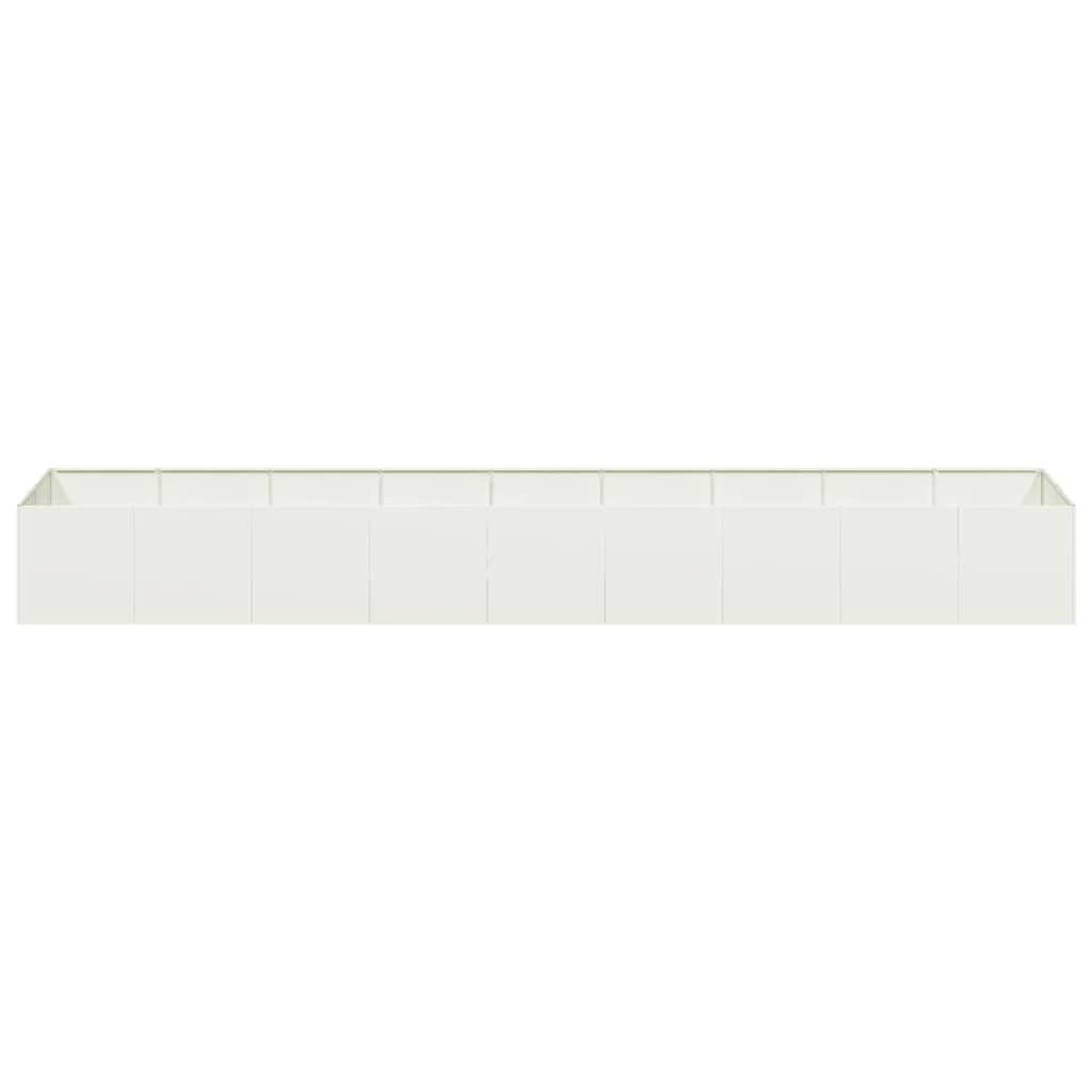 vidaXL Plantenbak 360x80x40 cm staal wit