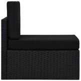 Zwarte Poly Rattan Sectionele Middenbank - 34% Korting