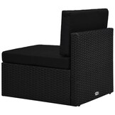 Zwarte Poly Rattan Sectionele Middenbank - 34% Korting