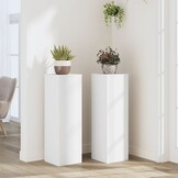 VidaXL Plantenstandaards Hout Wit 2 stuks 25x25x80 cm - 34% Korting