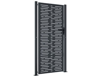 VidaXL Poort 105x180 cm Staal Antraciet - 35% Korting