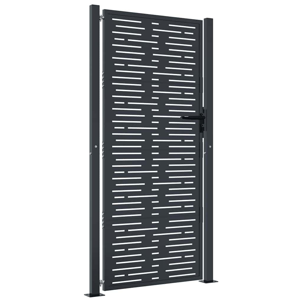 VidaXL Poort 105x180 cm Staal Antraciet - 35% Korting