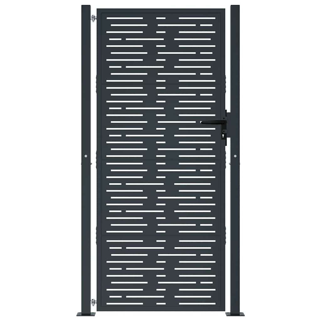 VidaXL Poort 105x180 cm Staal Antraciet - 35% Korting