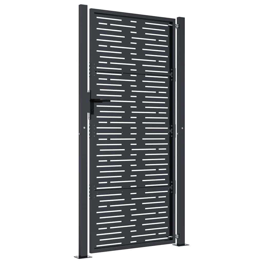 VidaXL Poort 105x180 cm Staal Antraciet - 35% Korting