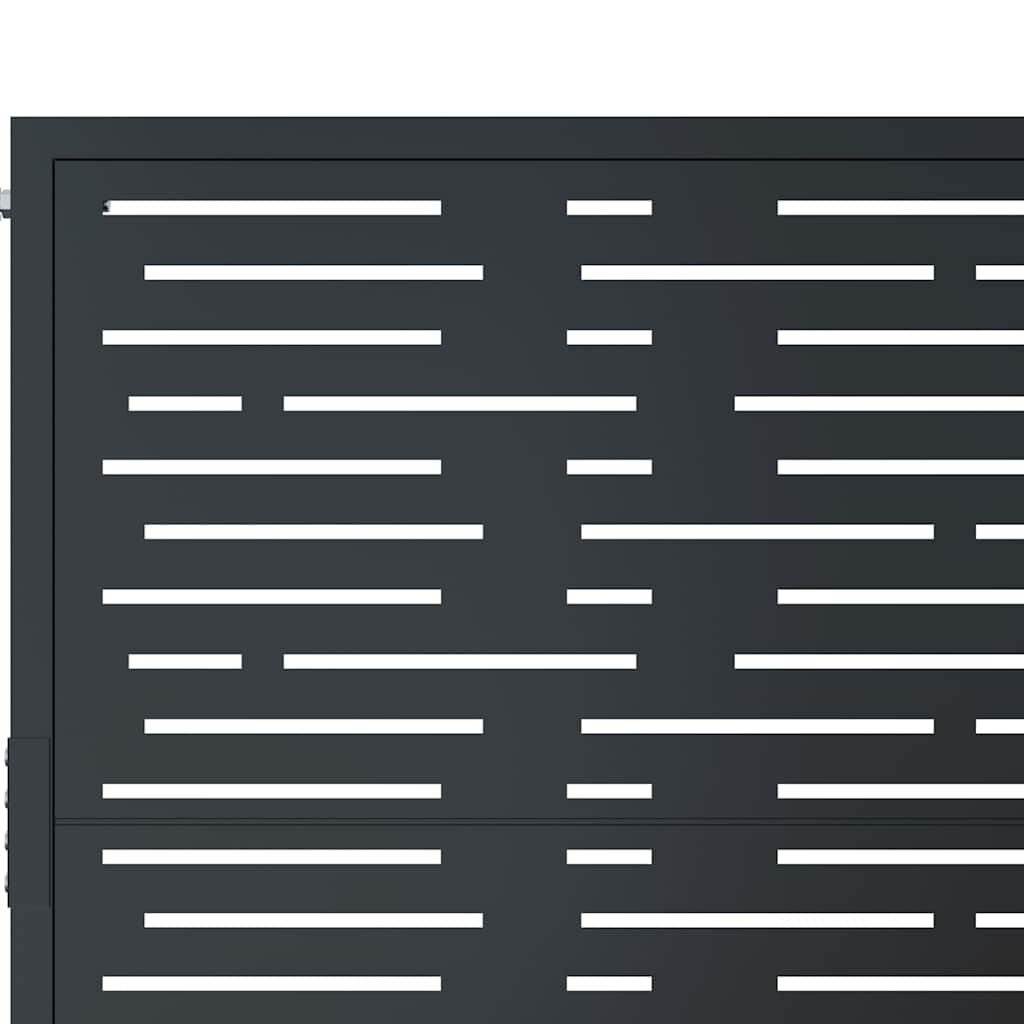 VidaXL Poort 105x180 cm Staal Antraciet - 35% Korting