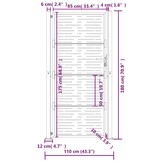 VidaXL Poort 105x180 cm Staal Antraciet - 35% Korting