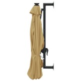 Wandparasol met LED's 300 cm Taupe - 34% Korting