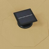 Wandparasol met LED's 300 cm Taupe - 34% Korting