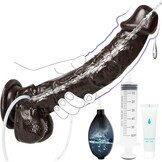 XXL Dildo Zwart 27 cm met Spritzfunctie & Hoden (27% Korting)