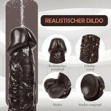 XXL Dildo Zwart 27 cm met Spritzfunctie & Hoden (27% Korting)