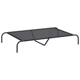 vidaXL Verhoogde Hondenmand Zwart 130x80x20 cm Textiel & Staal - 33% Korting