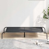 vidaXL Verhoogde Hondenmand Zwart 130x80x20 cm Textiel & Staal - 33% Korting